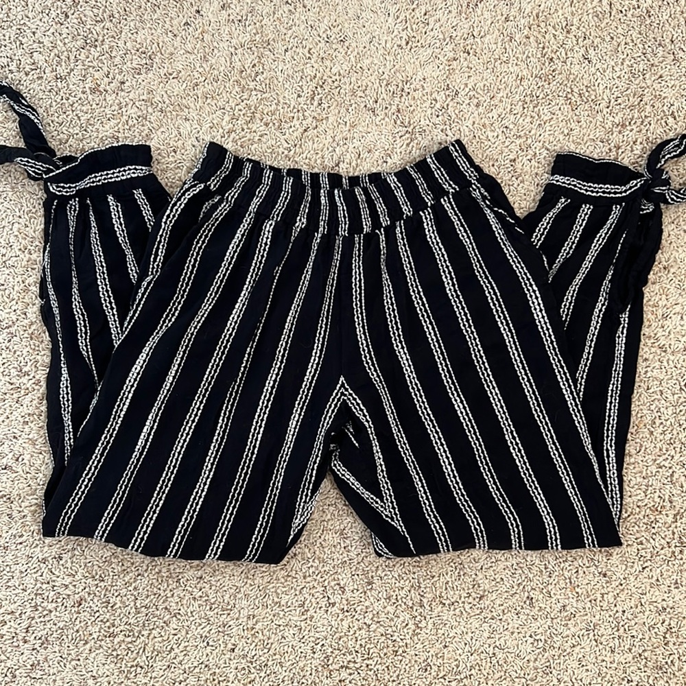 Beach Riot Stripe Linen Joggers (XS)
